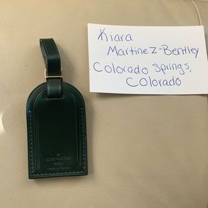 Louis Vuitton luggage tag (dark green)